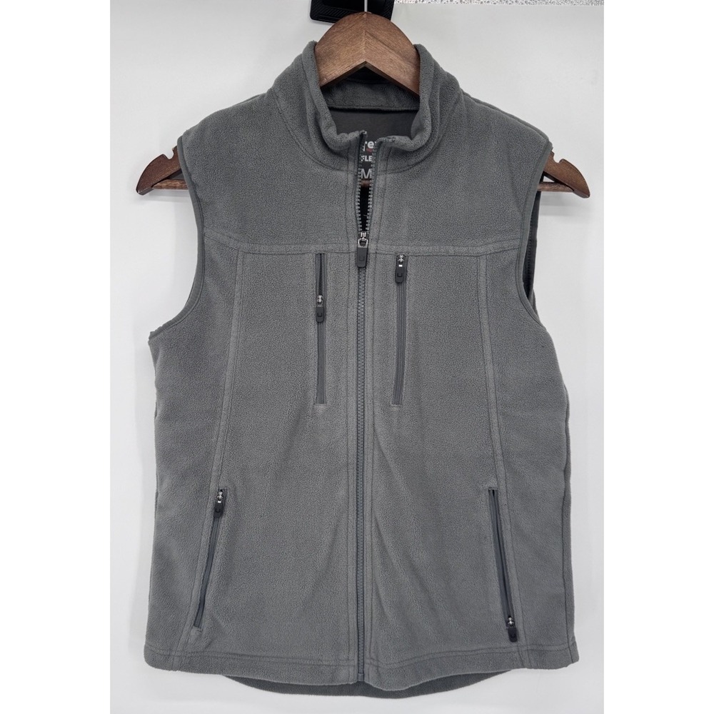 SCOTTeVEST Fireside Fleece Vest Charcoal Grey M Travel Gorpcore Pockets Layer